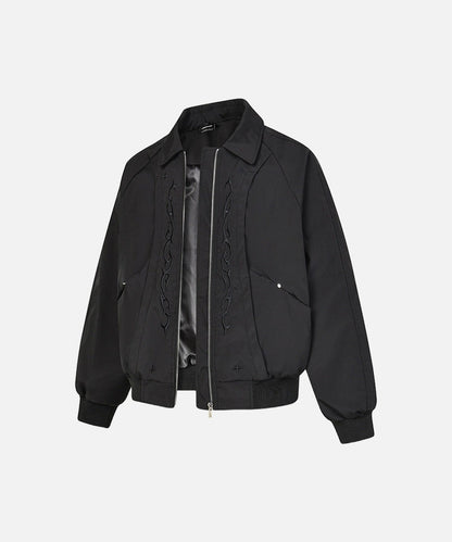 DAXUEN Embroidered relaxed fit bomber jacket