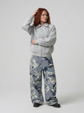 DAXUEN Embroidered relaxed fit bomber jacket — model photo