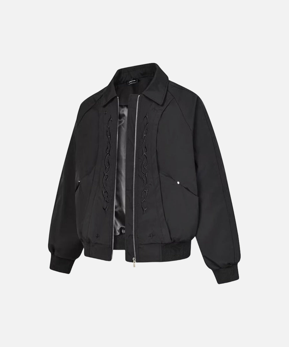DAXUEN Embroidered relaxed fit bomber jacket