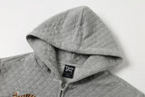 DAXUEN light grey quilted jacket with embroidered tigers
