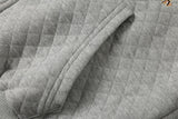 DAXUEN light grey quilted jacket with embroidered tigers