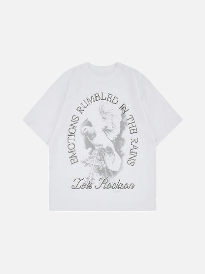 DAXUEN Oversized graphic t-shirt with bird print
