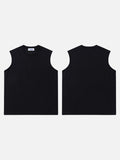 DAXUEN Men's black sleeveless tank top — model photo