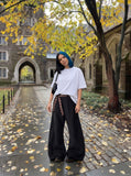 DAXUEN Short-sleeved oversized t-shirt in solid colors — model photo