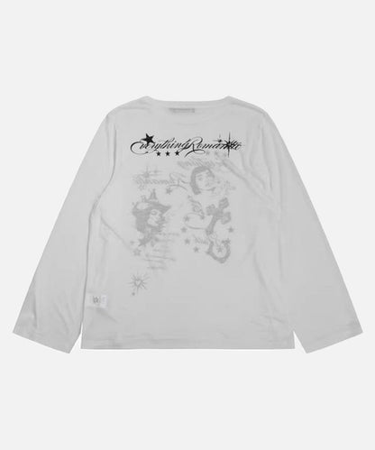 DAXUEN Graphic long sleeve t-shirt with text and designs