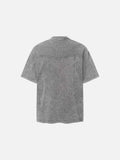 DAXUEN Relaxed-fit mock neck t-shirt with textured panel