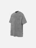 DAXUEN Relaxed-fit mock neck t-shirt with textured panel