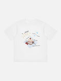 Oversized Playful Puppy Graphic Tee