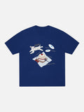 Oversized Playful Puppy Graphic Tee