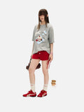 DAXUEN Oversized Playful Puppy Graphic Tee