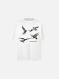DAXUEN faded black eagle graphic t-shirt