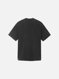 DAXUEN Faded black graphic t-shirt with multi-panel print