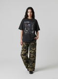 DAXUEN Faded Black Graphic T-Shirt | DAXUEN — model photo