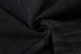 DAXUEN faded black wide-leg denim shorts