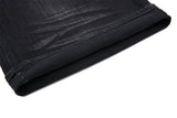 DAXUEN faded black wide-leg denim shorts
