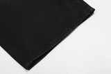 DAXUEN faded black wide-leg denim jeans with charm