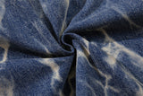 DAXUEN faded blue gradient wide-leg denim culottes