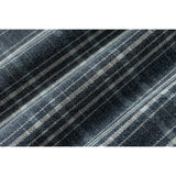 DAXUEN faded blue plaid wide-leg cropped trousers