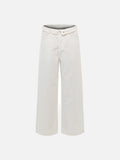 Faded Blue Wide-Leg Denim Trousers