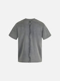 DAXUEN faded dark charcoal vintage text graphic t-shirt