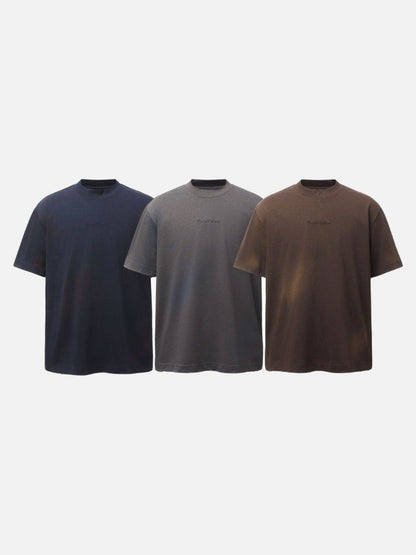 DAXUEN Relaxed-fit short-sleeved T-shirt with ribbed collar