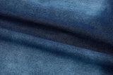 DAXUEN dark blue faded denim baseball jersey