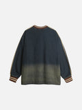 DAXUEN faded denim gradient oversized long-sleeve top