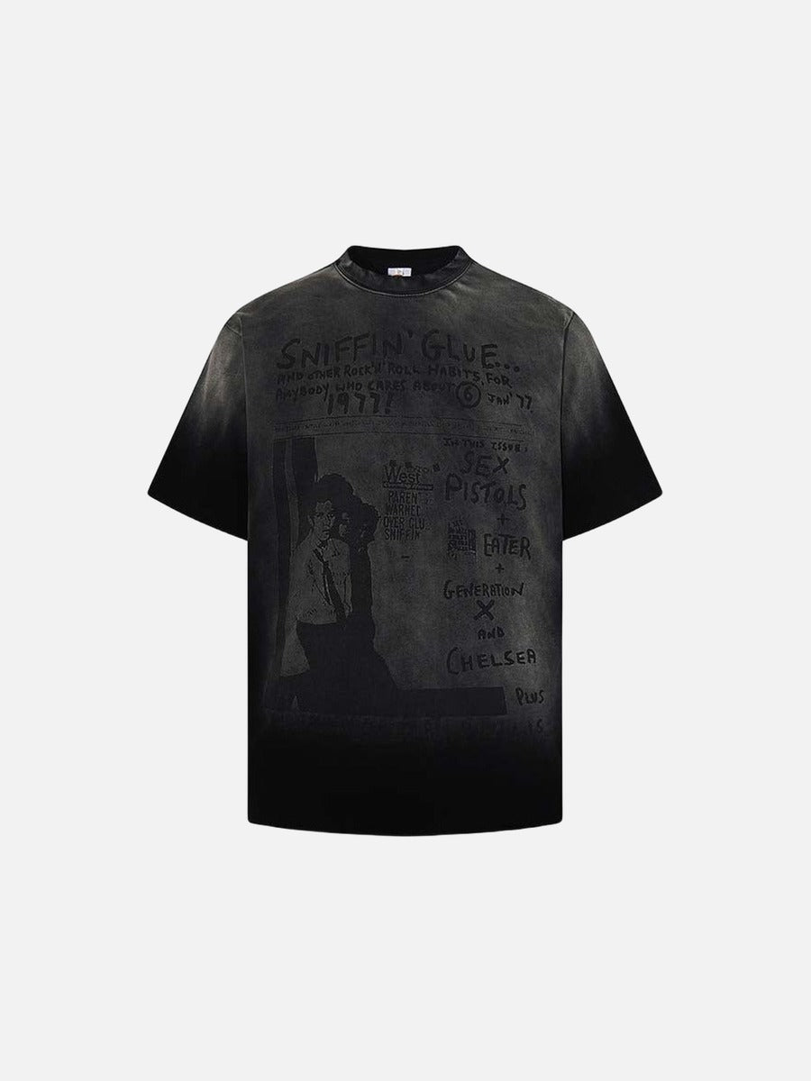 DAXUEN Faded distressed graphic t-shirt