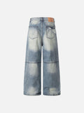 DAXUEN Faded distressed wide-leg denim jeans