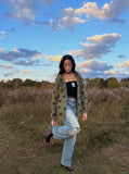 DAXUEN Faded distressed wide-leg denim jeans — model photo