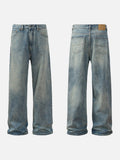 DAXUEN light blue faded gradient wide-leg jeans