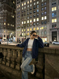 DAXUEN light blue faded gradient wide-leg jeans — model photo