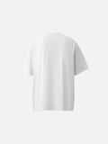 DAXUEN white oversized faded 3x3 grid graphic t-shirt