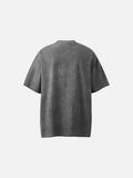 DAXUEN white oversized faded 3x3 grid graphic t-shirt