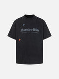 DAXUEN Charcoal grey short-sleeved graphic t-shirt
