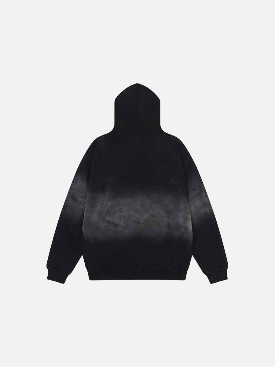 DAXUEN Oversized full-zip hooded sweatshirt with graphics