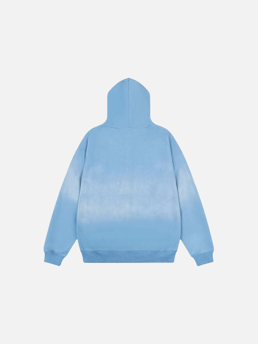 DAXUEN Oversized full-zip hooded sweatshirt with graphics