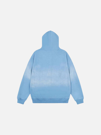 DAXUEN Oversized full-zip hooded sweatshirt with graphics