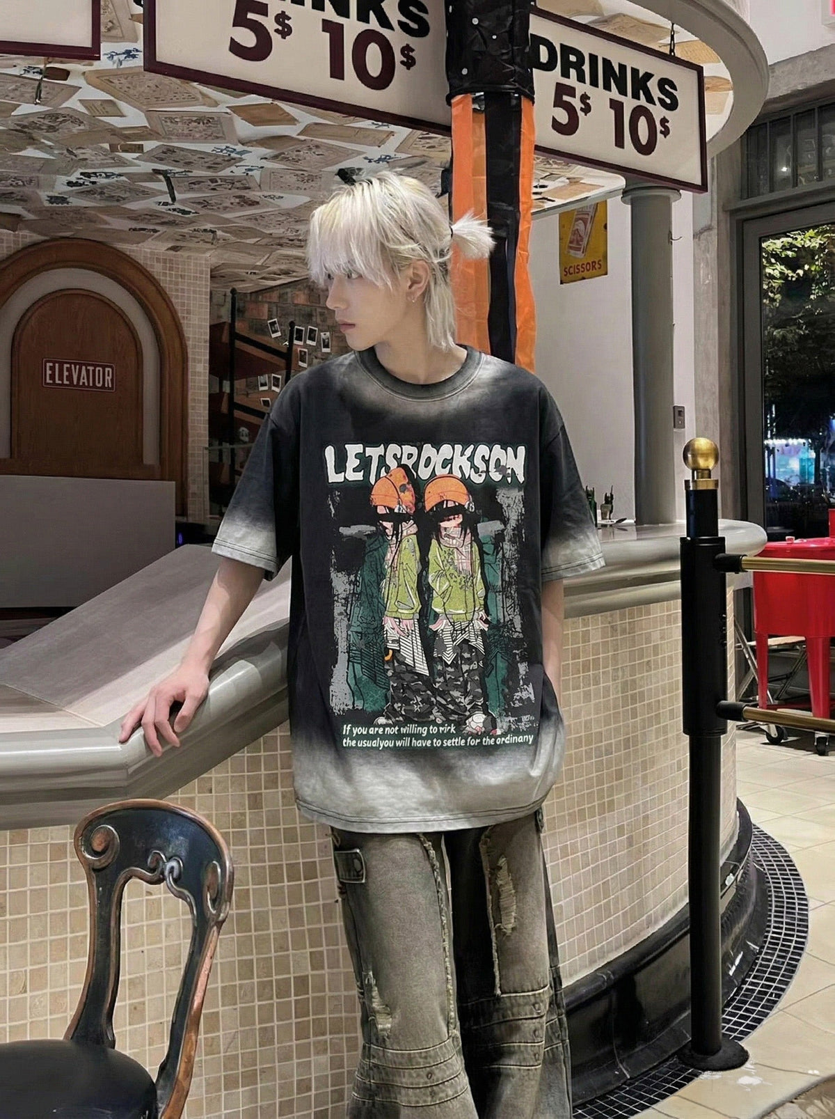 Faded Graphic Oversized T-Shirt