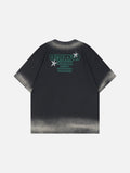 DAXUEN Oversized short-sleeve graphic t-shirt with faded wash effect