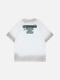 DAXUEN Oversized short-sleeve graphic t-shirt with faded wash effect