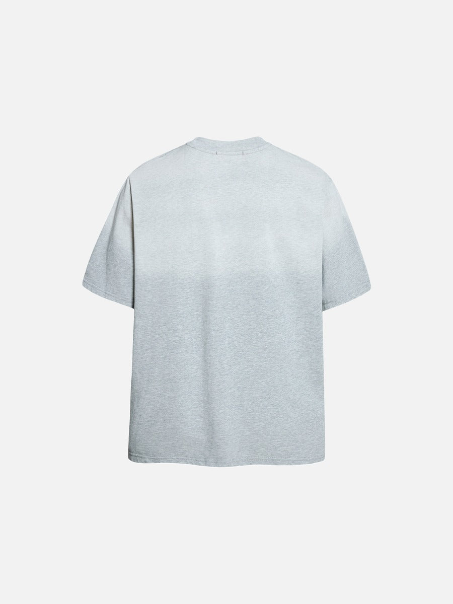 DAXUEN Faded graphic T-shirt with headshot collage print