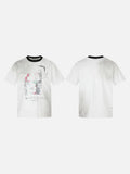 DAXUEN white faded grey wash graphic t-shirt