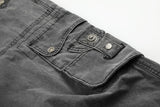 DAXUEN washed grey wide-leg cargo pants with flap pockets