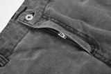 DAXUEN washed grey wide-leg cargo pants with flap pockets