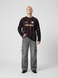 DAXUEN washed grey wide-leg cargo pants with flap pockets — model photo
