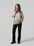 DAXUEN Men's short-sleeved Henley top with a faded effect — model photo