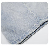 DAXUEN light blue faded barrel cut jeans