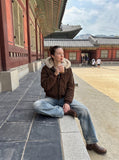 DAXUEN light blue distressed wide-leg jeans — model photo