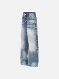 DAXUEN light blue distressed wide-leg jeans